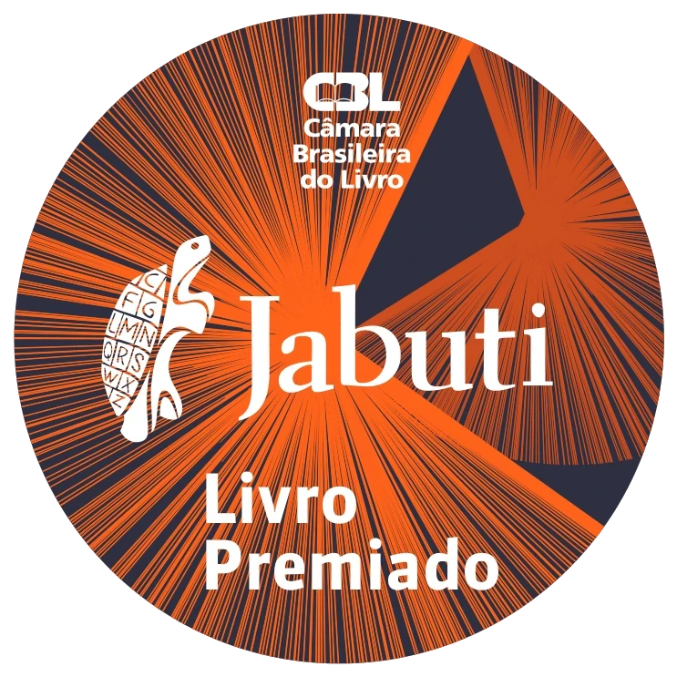 Selo adesivo Livro Premiado, em vermelho